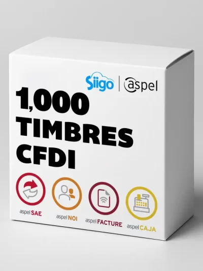 Paquete 1000 Timbres CFDI para Aspel SAE, NOI y Caja | Alfa365