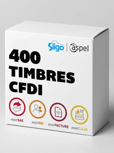 Paquete 400 Timbres CFDI para Aspel SAE, NOI y Caja | Alfa365