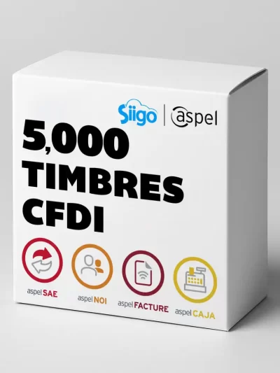 Paquete 5,000 Timbres CFDI para Aspel SAE, NOI y Caja | Alfa365