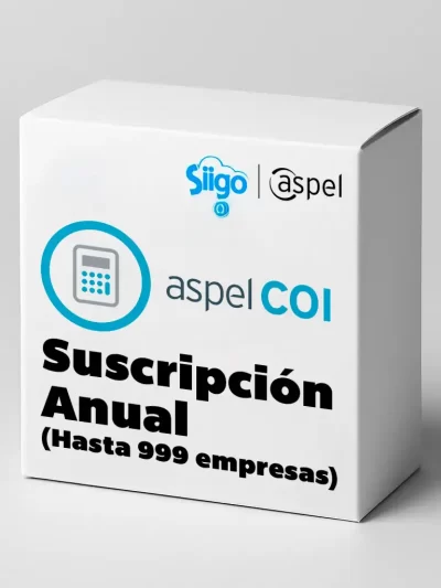 Aspel COI – Suscripción Anual (Hasta 999 empresas)